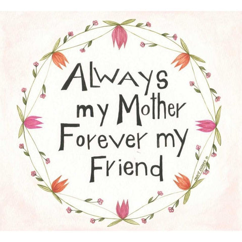 Always My Mother Black Modern Wood Framed Art Print with Double Matting by Shamp, Cindy
