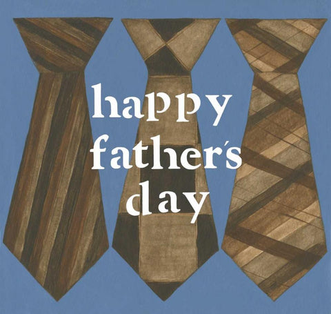 Happy Fathers Day Black Ornate Wood Framed Art Print with Double Matting by Shamp, Cindy