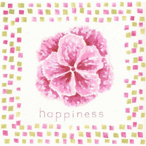 Happiness Flower White Modern Wood Framed Art Print by Shamp, Cindy