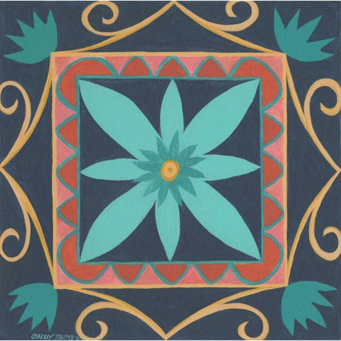 Boho Chic II Black Modern Wood Framed Art Print with Double Matting by Shamp, Cindy