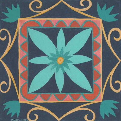 Boho Chic II Black Ornate Wood Framed Art Print with Double Matting by Shamp, Cindy