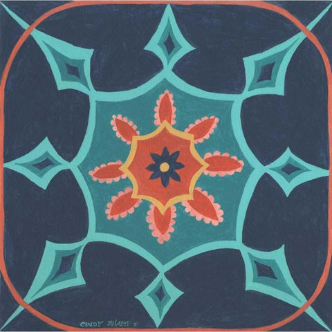 Boho Chic III Gold Ornate Wood Framed Art Print with Double Matting by Shamp, Cindy