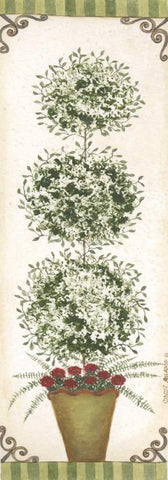 Topiary V Black Ornate Wood Framed Art Print with Double Matting by Shamp, Cindy