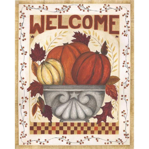 Welcome White Modern Wood Framed Art Print by Shamp, Cindy