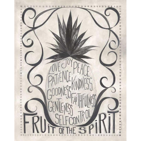 Fruit of the Spirit White Modern Wood Framed Art Print by Shamp, Cindy