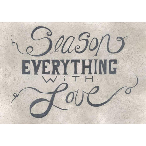 Season Everything Black Modern Wood Framed Art Print by Shamp, Cindy