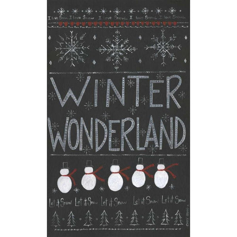 Winter Wonderland Black Modern Wood Framed Art Print by Shamp, Cindy