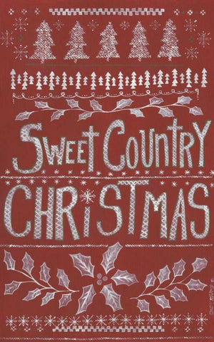 Sweet Country Christmas White Modern Wood Framed Art Print with Double Matting by Shamp, Cindy