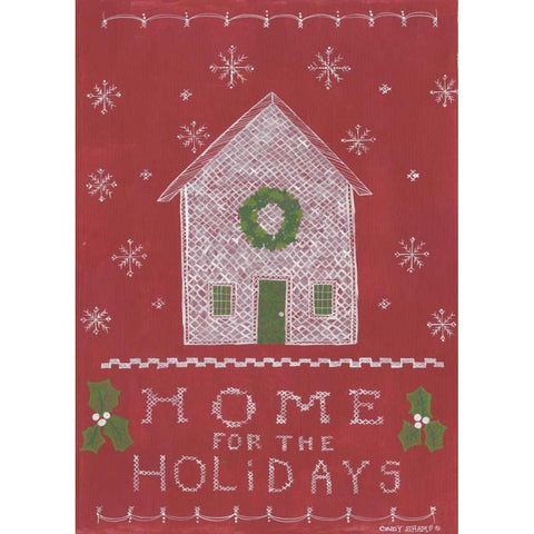 Home for the Holidays Black Modern Wood Framed Art Print by Shamp, Cindy