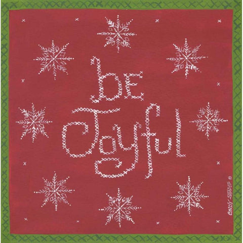 Be Joyful Black Modern Wood Framed Art Print by Shamp, Cindy