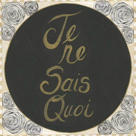 Je Ne Sais Quoi Black Ornate Wood Framed Art Print with Double Matting by Shamp, Cindy