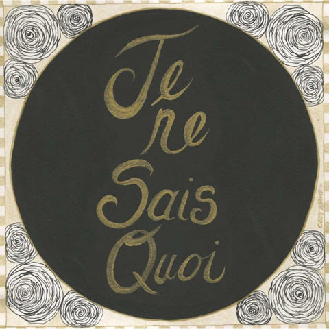 Je Ne Sais Quoi Black Modern Wood Framed Art Print by Shamp, Cindy