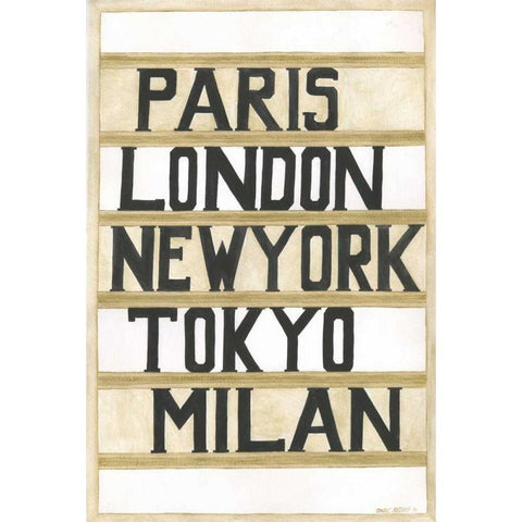 Cities White Modern Wood Framed Art Print by Shamp, Cindy