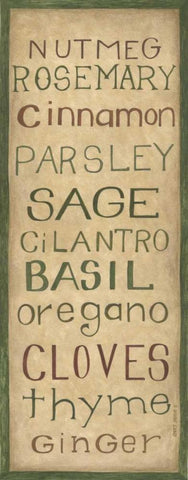 Spices Black Ornate Wood Framed Art Print with Double Matting by Shamp, Cindy