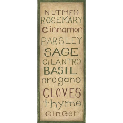 Spices Black Modern Wood Framed Art Print by Shamp, Cindy