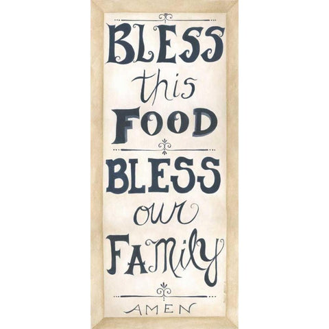 Bless Gold Ornate Wood Framed Art Print with Double Matting by Shamp, Cindy