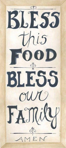 Bless White Modern Wood Framed Art Print with Double Matting by Shamp, Cindy