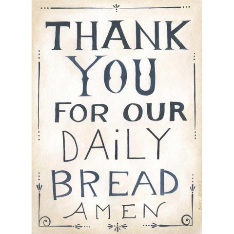 Daily Bread Black Modern Wood Framed Art Print by Shamp, Cindy