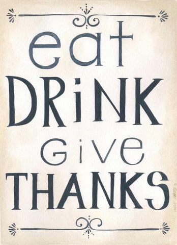 Eat, Drink Black Ornate Wood Framed Art Print with Double Matting by Shamp, Cindy