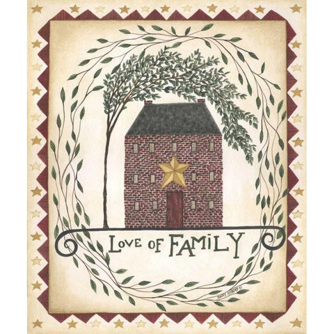 Love of Family Gold Ornate Wood Framed Art Print with Double Matting by Shamp, Cindy