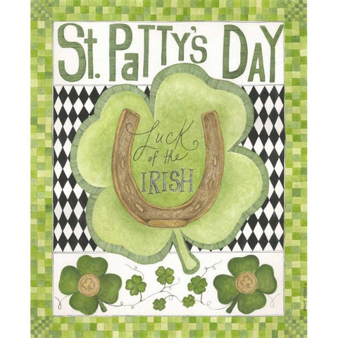 Luck of the Irish Gold Ornate Wood Framed Art Print with Double Matting by Shamp, Cindy