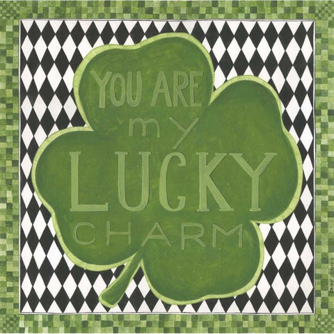 Lucky Charm White Modern Wood Framed Art Print by Shamp, Cindy