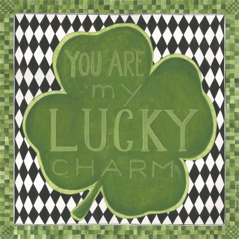 Lucky Charm White Modern Wood Framed Art Print with Double Matting by Shamp, Cindy