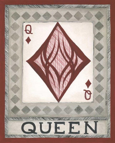Queen White Modern Wood Framed Art Print with Double Matting by Shamp, Cindy
