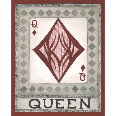 Queen Black Modern Wood Framed Art Print by Shamp, Cindy