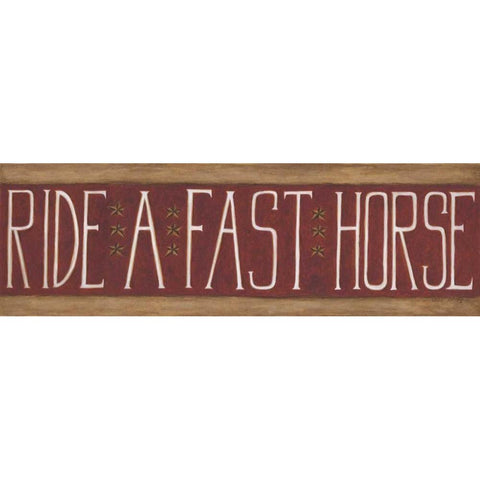 Ride a Fast Horse White Modern Wood Framed Art Print by Shamp, Cindy