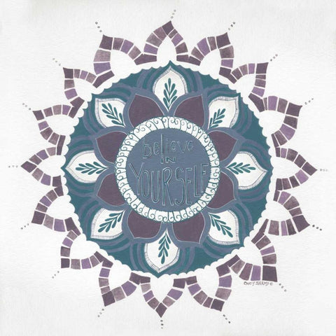 Believe in Yourself Gold Ornate Wood Framed Art Print with Double Matting by Shamp, Cindy