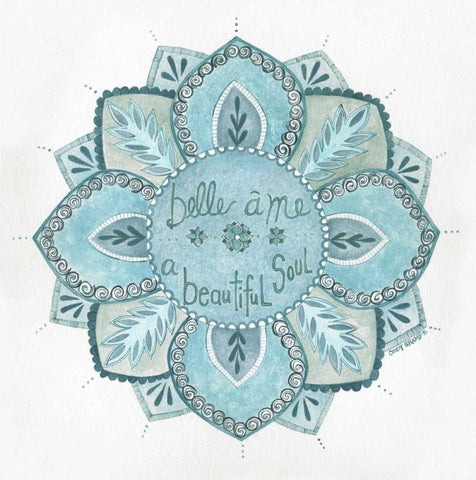 Beautiful Song White Modern Wood Framed Art Print with Double Matting by Shamp, Cindy