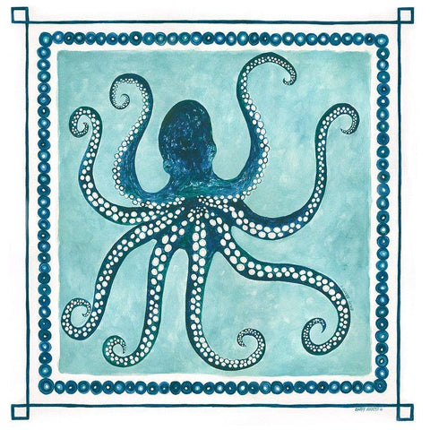 Octopus I Frame Black Modern Wood Framed Art Print by Shamp, Cindy