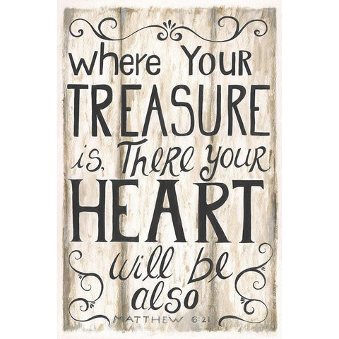 Treasure Gold Ornate Wood Framed Art Print with Double Matting by Shamp, Cindy