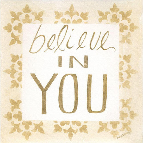 Believe in You Black Modern Wood Framed Art Print by Shamp, Cindy
