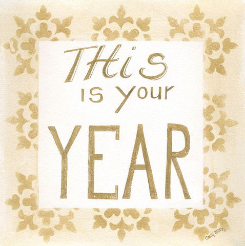 This is Your Year White Modern Wood Framed Art Print with Double Matting by Shamp, Cindy