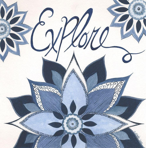 Explore White Modern Wood Framed Art Print with Double Matting by Shamp, Cindy