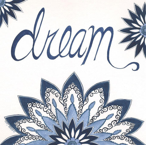 Dream White Modern Wood Framed Art Print with Double Matting by Shamp, Cindy