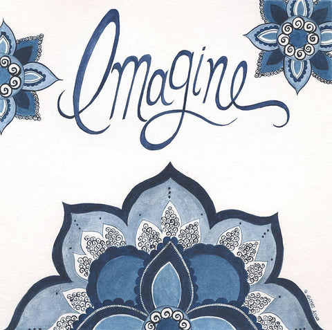 Imagine Black Ornate Wood Framed Art Print with Double Matting by Shamp, Cindy