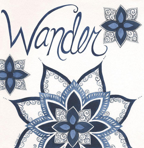 Wander Black Ornate Wood Framed Art Print with Double Matting by Shamp, Cindy