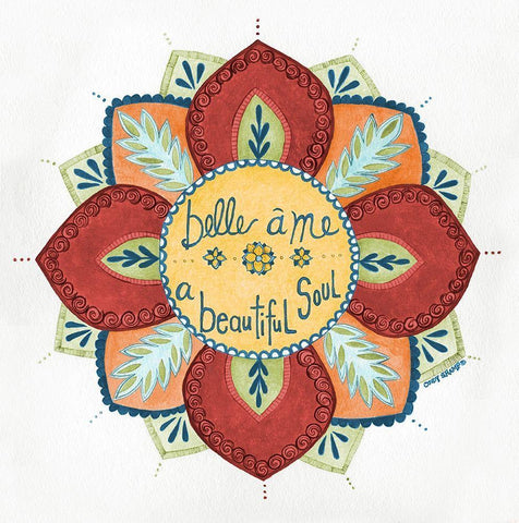 Beautiful Soul White Modern Wood Framed Art Print with Double Matting by Shamp, Cindy