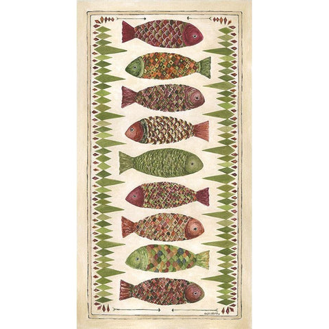 Wild Fish II Black Modern Wood Framed Art Print with Double Matting by Shamp, Cindy