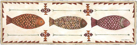 Wild Fish III Black Ornate Wood Framed Art Print with Double Matting by Shamp, Cindy