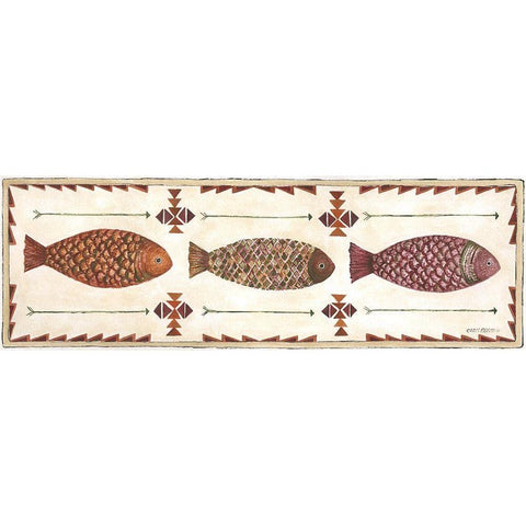 Wild Fish III Gold Ornate Wood Framed Art Print with Double Matting by Shamp, Cindy