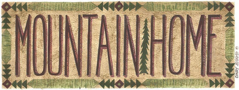 Mountain Home Black Ornate Wood Framed Art Print with Double Matting by Shamp, Cindy