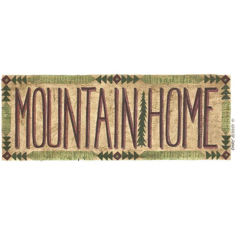 Mountain Home Gold Ornate Wood Framed Art Print with Double Matting by Shamp, Cindy