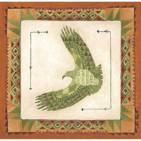 Lodge Eagle Black Modern Wood Framed Art Print by Shamp, Cindy