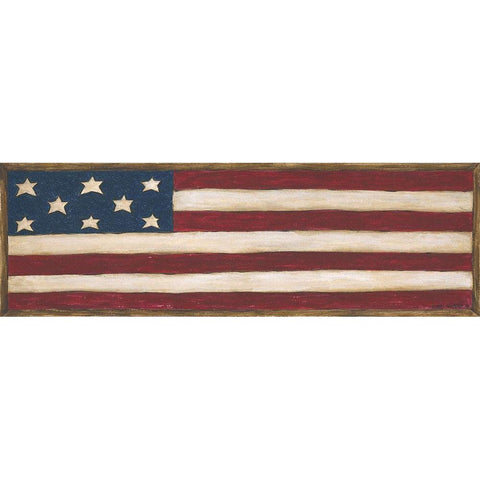 Skinny Flag Gold Ornate Wood Framed Art Print with Double Matting by Shamp, Cindy