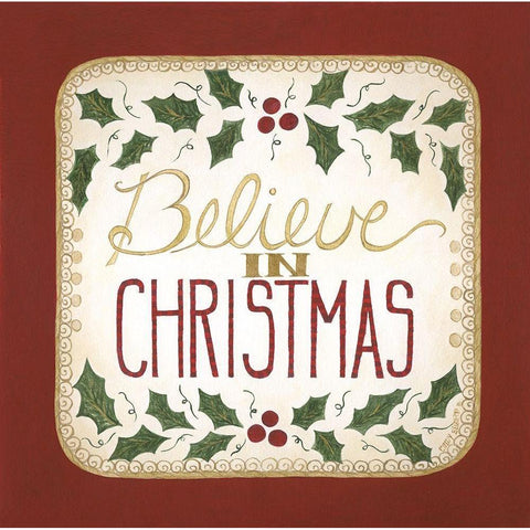 Believe in Christmas White Modern Wood Framed Art Print by Shamp, Cindy