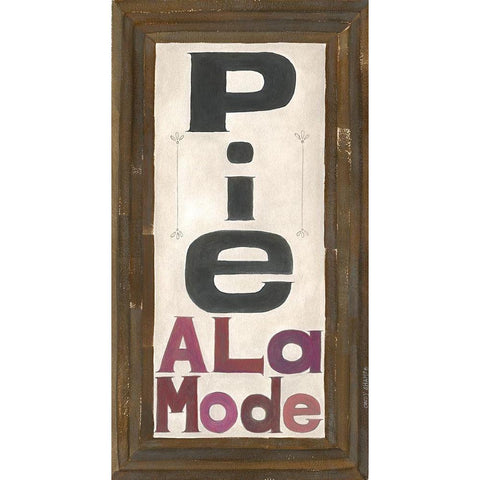Pie Ala Mode White Modern Wood Framed Art Print by Shamp, Cindy
